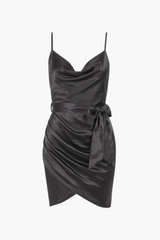 Lucia Cowl Neck Tie Front Dress