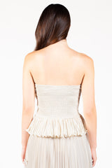 Ambrosia Satin Ruffle Blouse