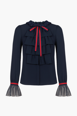 Charlotte Ruffle Front Blouse