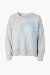 Lyla + Luxe® Heart Stitch Crew Neck Sweater