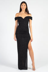 Greta Side Slit Maxi Gown