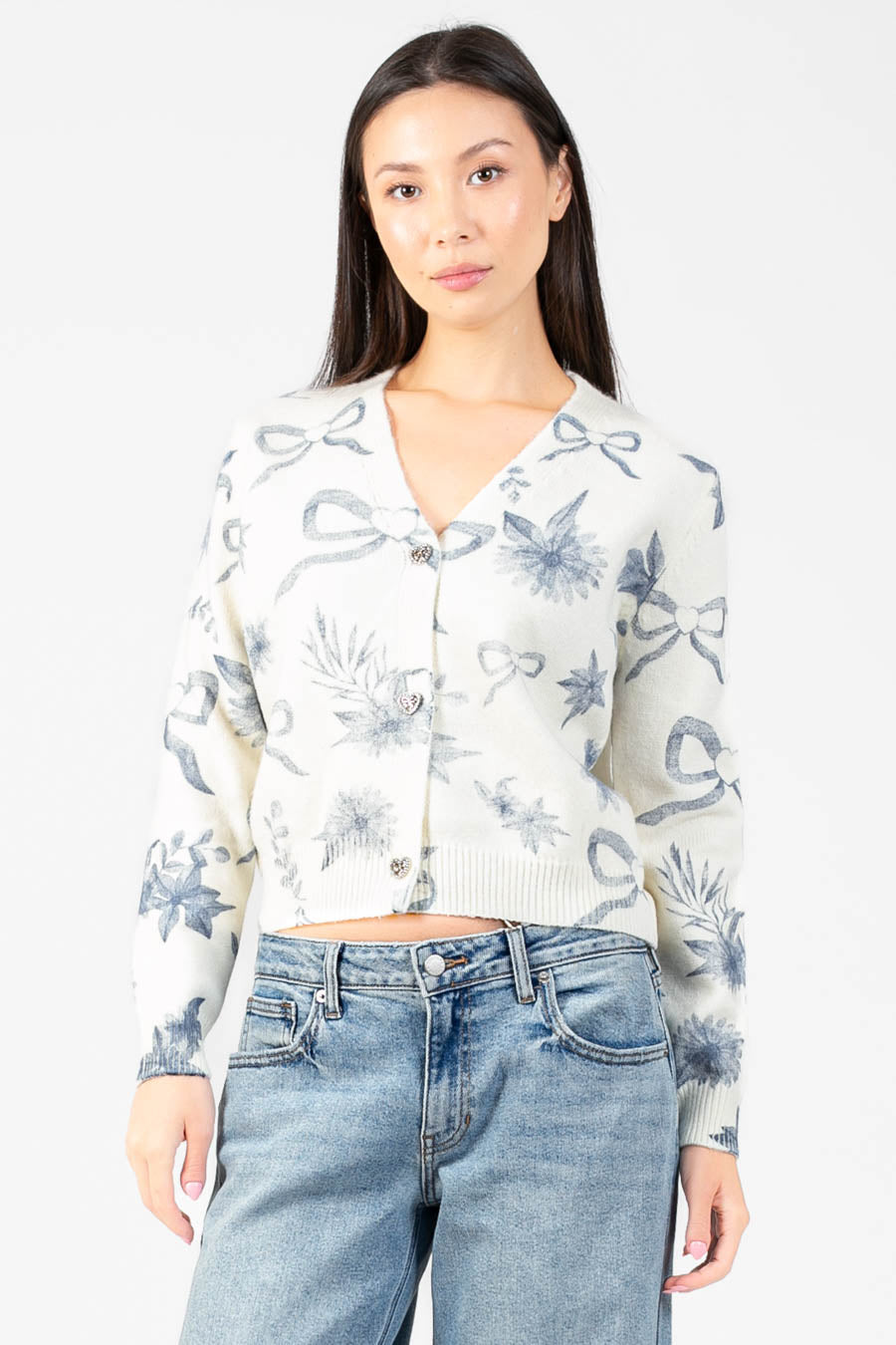 Lyla + Luxe® Kailiebow Cardigan