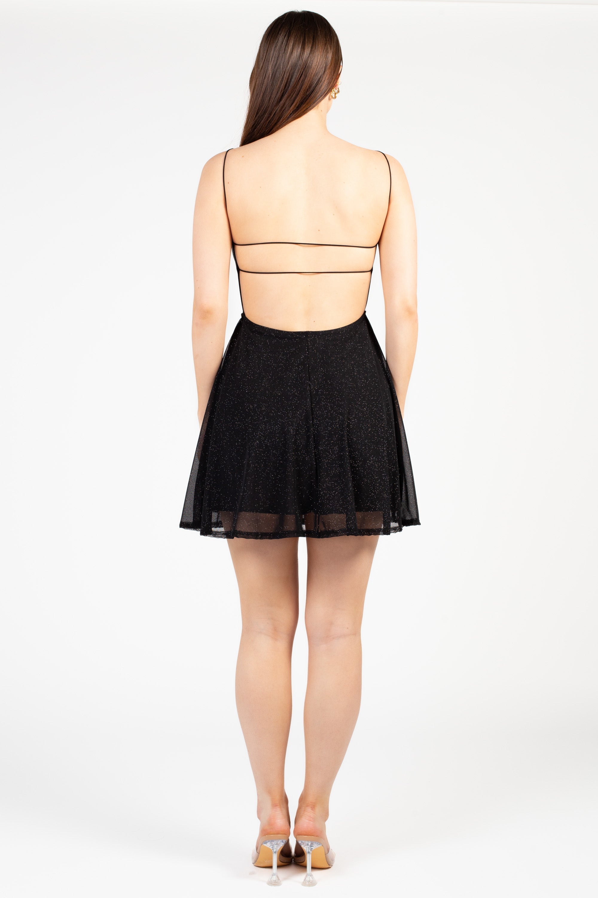 Alice Shimmer Strap-Back Mini Dress